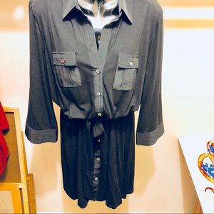 WHBM Pocket Career Shirt Dress